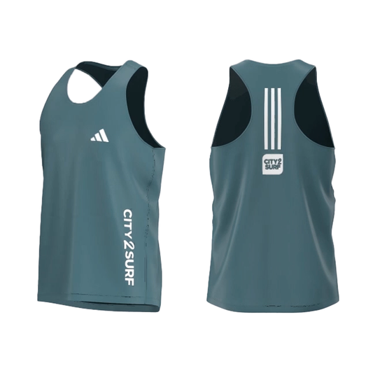 adidas City2Surf 2024 Men's Tank - Artic Green